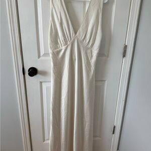 Abercrombie & Fitch Cream Satin Dress